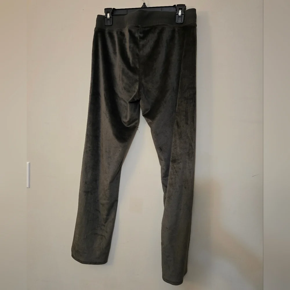 Aerie Grey Velvet Drawstring Flare Lounge Pants